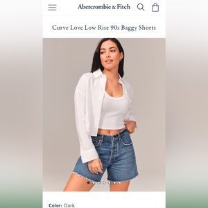 Abercrombie and Fitch curve love low rise 90s baggy shorts